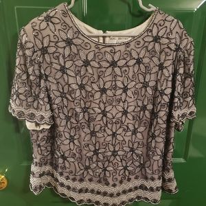 Beaded Silk Shirt - Papéll Boutique